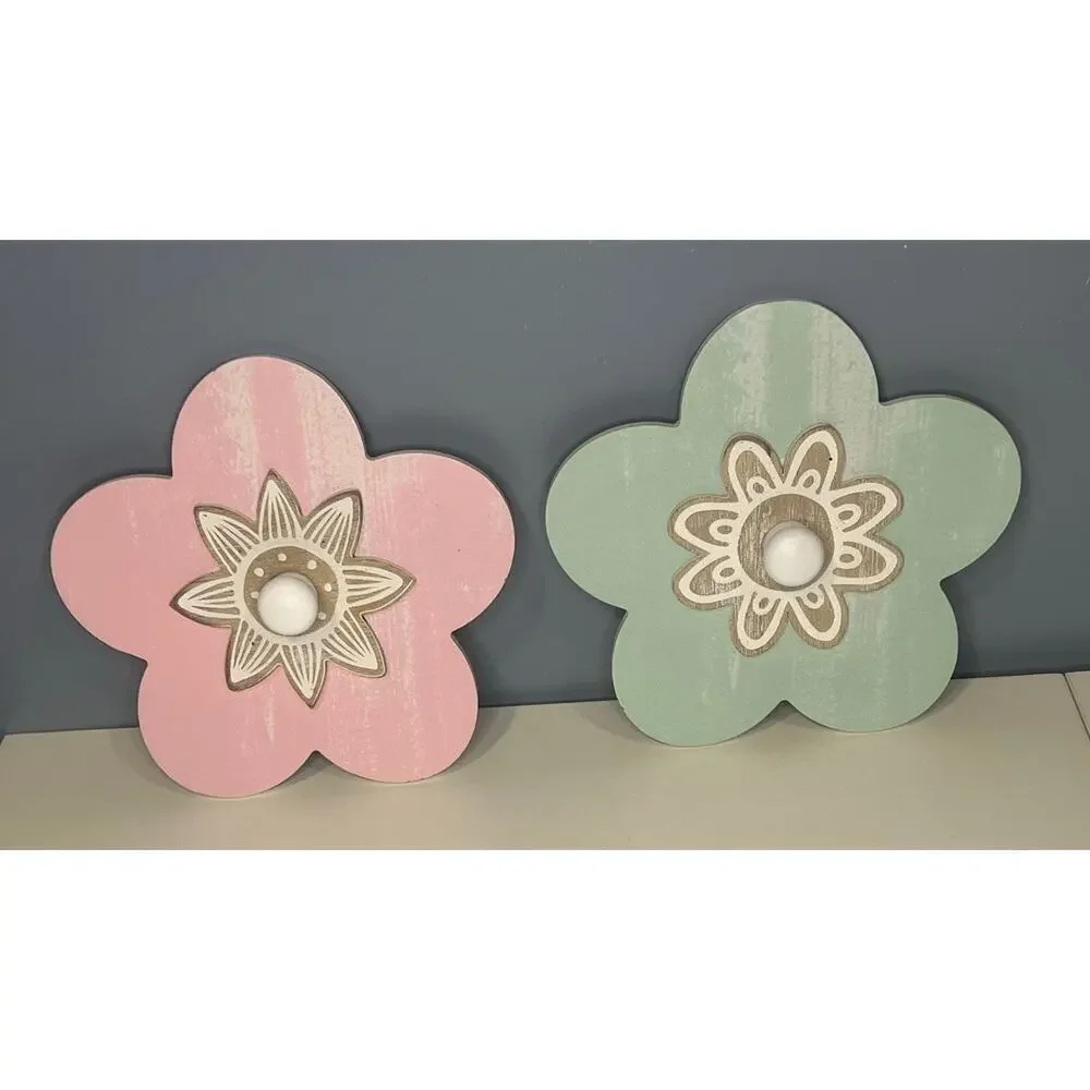 Set of 2 Flower Wall Hooks